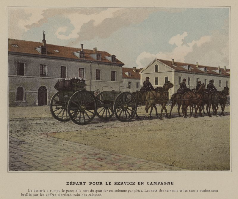 Wyjazd na służbę w terenie (kolorowe zdjęcie) autorstwa (after) French Photographer