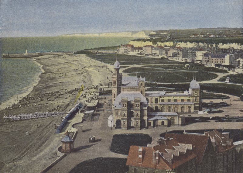 Dieppe, Widok z zamku (kolorowe zdjęcie) autorstwa (after) French Photographer