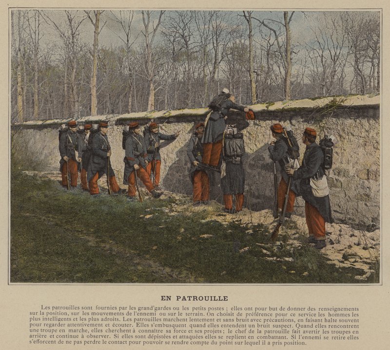 Na patrolu (kolorowe zdjęcie) autorstwa (after) French Photographer