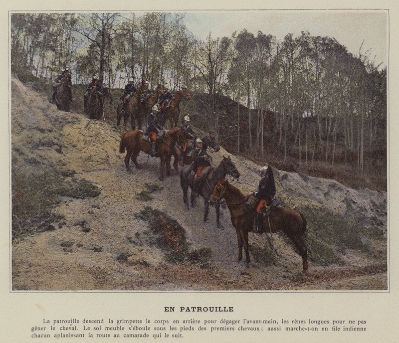 Na patrolu (kolorowe zdjęcie) autorstwa (after) French Photographer