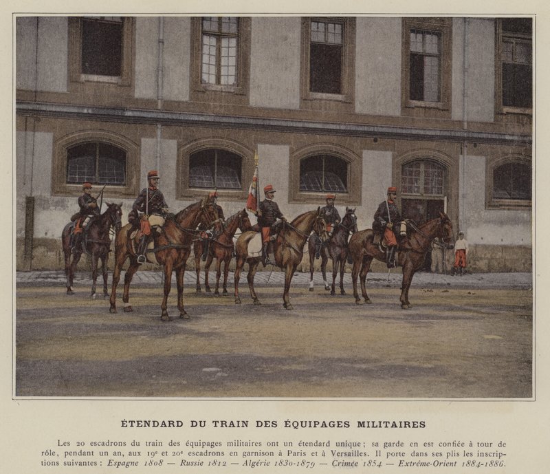 Sztandar Załogowego Pociągu Wojskowego (kolorowe zdjęcie) autorstwa (after) French Photographer