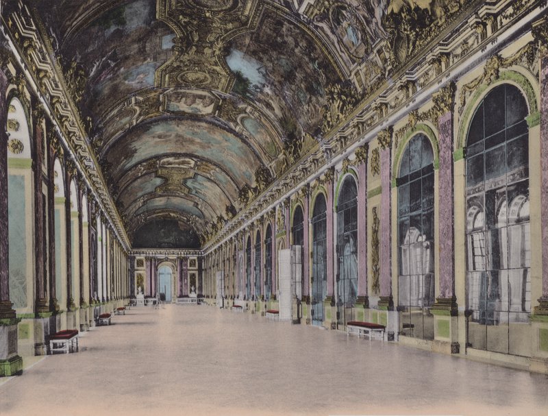 Galerie des Glaces, Galeria Szkła (kolorowe zdjęcie) autorstwa (after) French Photographer