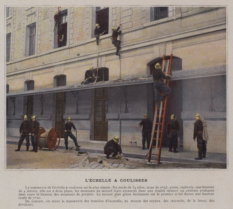 Drabina ze zjeżdżalniami (kolorowe zdjęcie) autorstwa (after) French Photographer