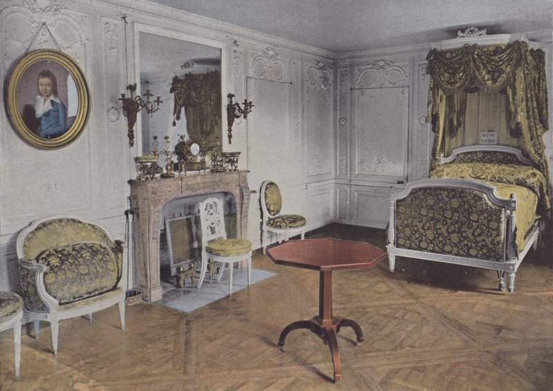 Sypialnia Królowej (kolorowe zdjęcie) autorstwa (after) French Photographer