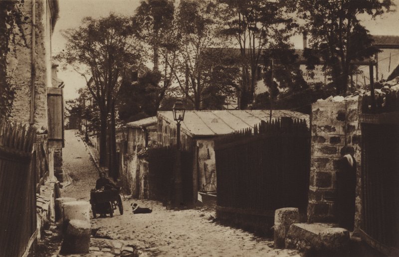 La Fontaine-a-Mulard w Gobelinach (zdjęcie czarno-białe) autorstwa (after) French Photographer
