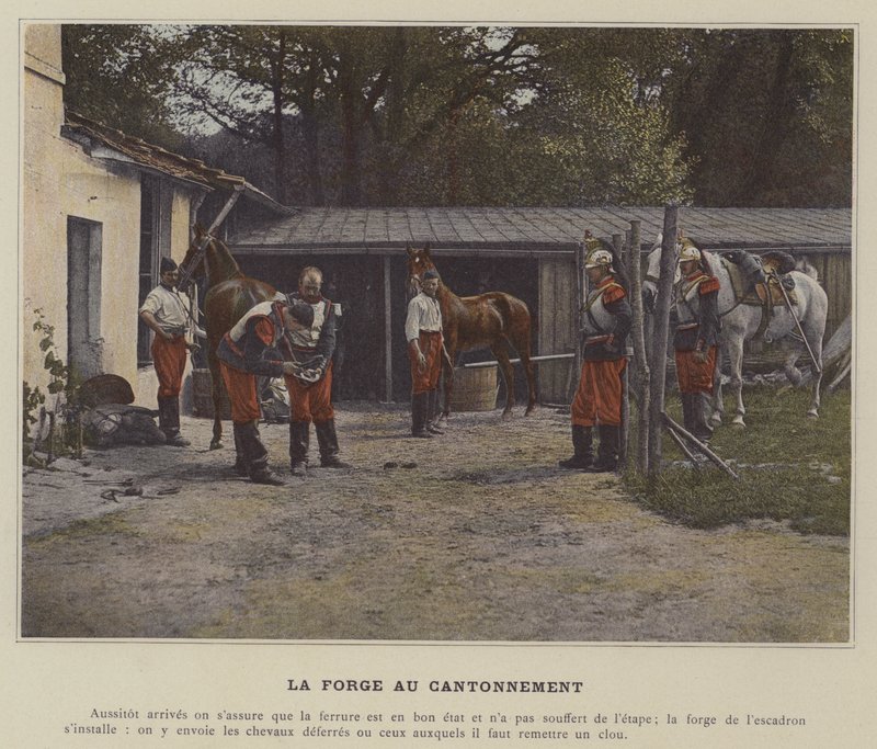 Kuźnia w Cantonment (kolorowe zdjęcie) autorstwa (after) French Photographer