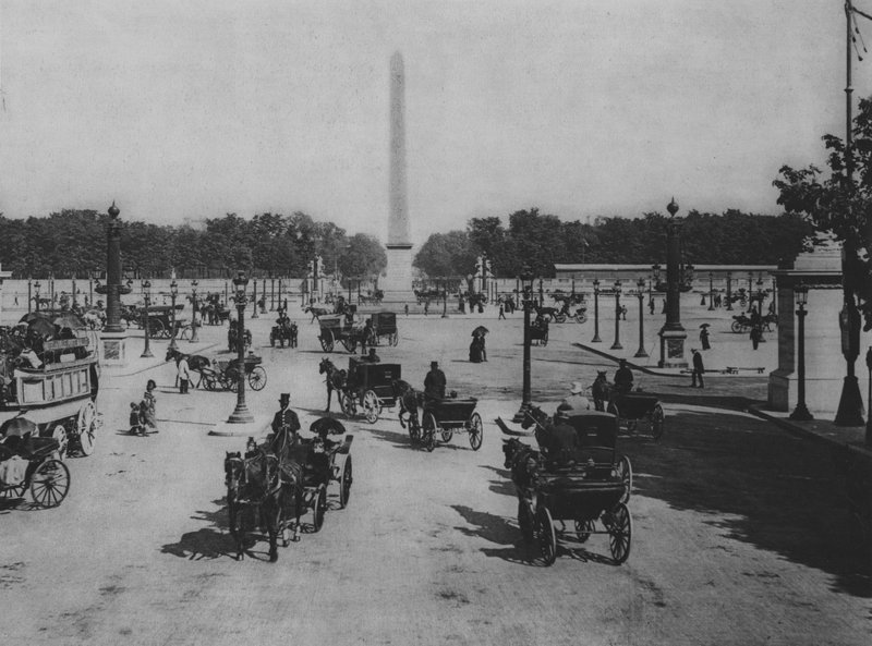 Place de la Concorde (zdjęcie czarno-białe) autorstwa (after) French Photographer