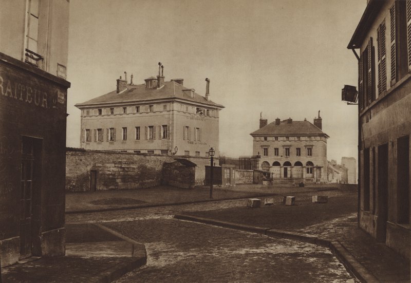 Bariera Włoch w 1866 roku, z pawilonami Ledoux (zdjęcie czarno-białe) autorstwa (after) French Photographer