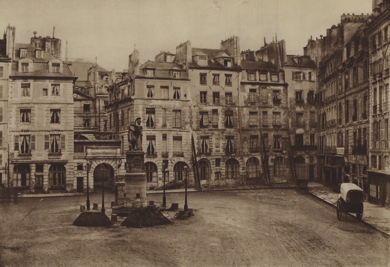 Place Dauphine, część zburzona w 1875 r. (zdjęcie czarno-białe) autorstwa (after) French Photographer