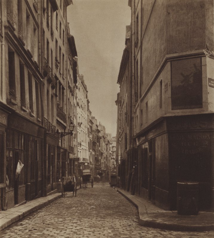 Rue des Moineaux około 1866 r., zburzona, aby zrobić miejsce dla alei de l