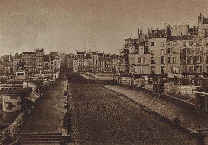 Pont-Neuf w 1852 roku (zdjęcie czarno-białe) autorstwa (after) French Photographer