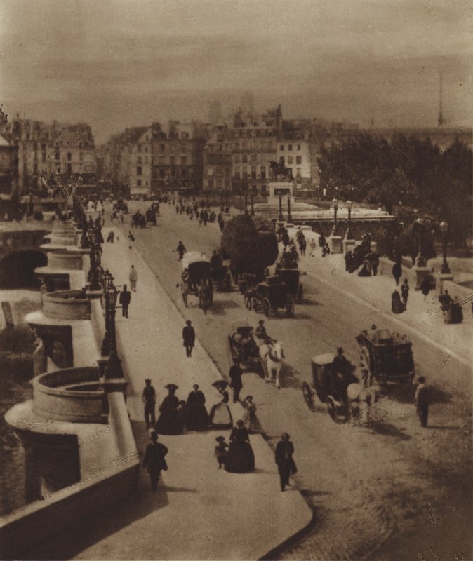 Pont-Neuf, patrząc na południe (zdjęcie czarno-białe) autorstwa (after) French Photographer