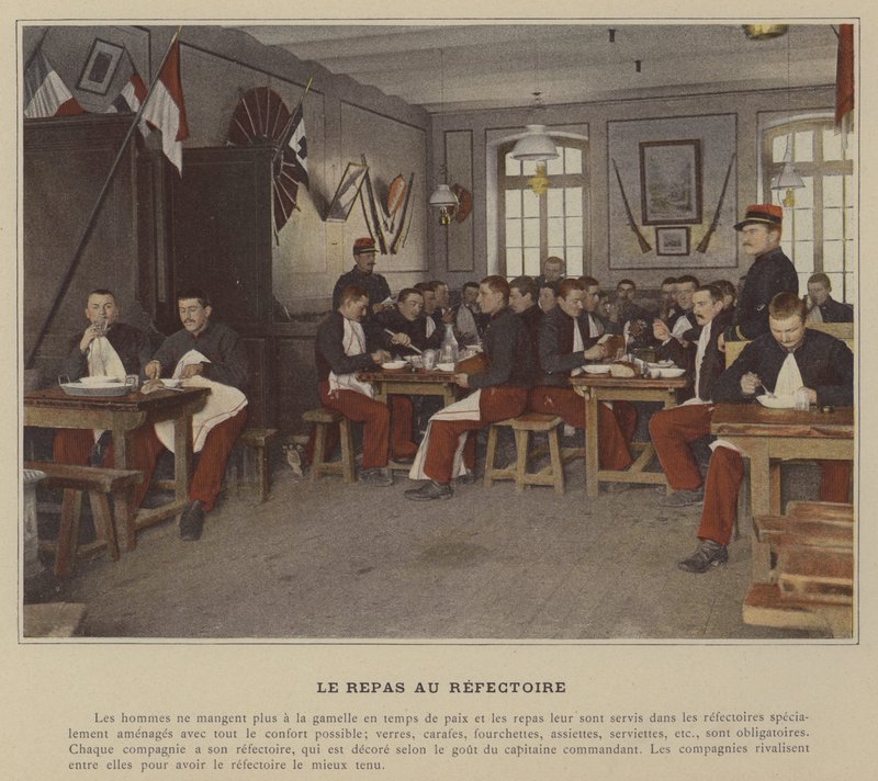 Posiłek w Refektarzu (kolorowe zdjęcie) autorstwa (after) French Photographer