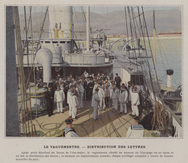 Vaguemestre, Dystrybucja listów (zdjęcie kolorowe) autorstwa (after) French Photographer
