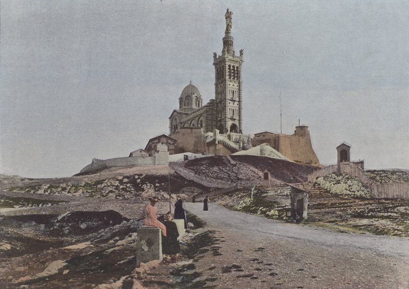 Marsylia, Matka Boża Straży (kolorowe zdjęcie) autorstwa (after) French Photographer