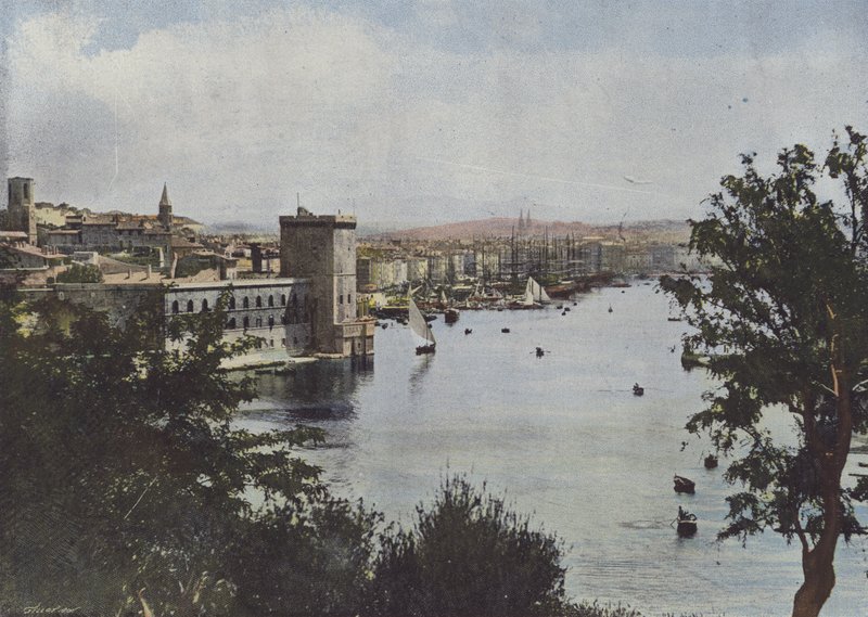 Marsylia, Stary Port (kolorowe zdjęcie) autorstwa (after) French Photographer