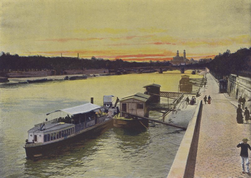 Paryż, Sekwana (kolorowe zdjęcie) autorstwa (after) French Photographer