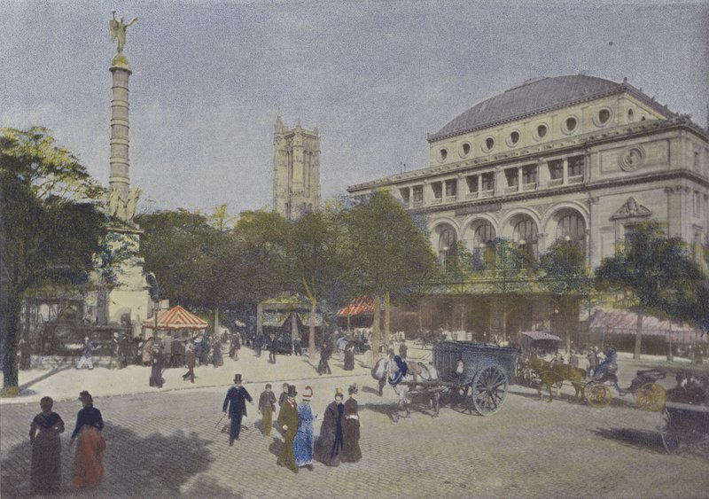 Paryż, Place du Chatelet (kolorowe zdjęcie) autorstwa (after) French Photographer