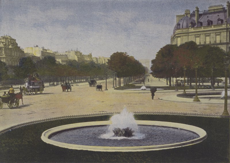 Paryż, Rond-Point des Champs-Elysees (kolorowe zdjęcie) autorstwa (after) French Photographer