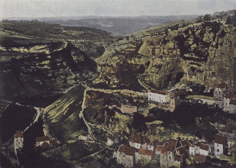 Roc-Amadour, Widok na Causse de Gramat (kolorowe zdjęcie) autorstwa (after) French Photographer
