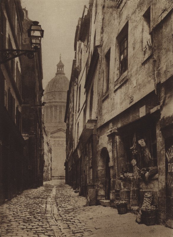 Rue des Carmes i Rue Valette (zdjęcie czarno-białe) autorstwa (after) French Photographer