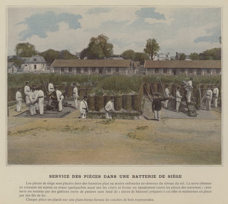 Serwis części w akumulatorze oblężniczym (kolorowe zdjęcie) autorstwa (after) French Photographer