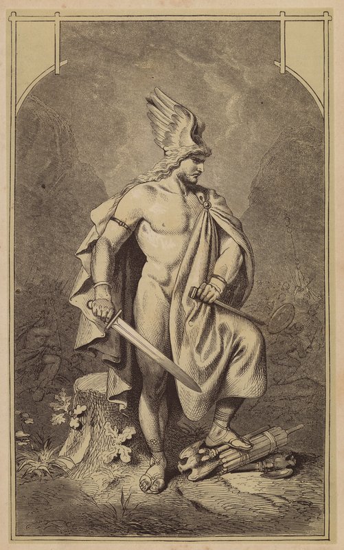 Arminiusz, Hermann Cheruscan (rycina) autorstwa (after) German School