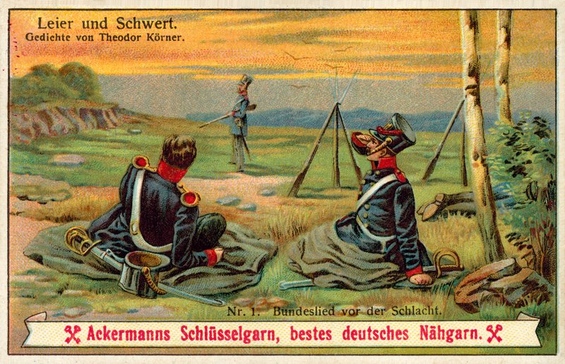 Piosenka Konfederatów przed bitwą (chromolitho) autorstwa (after) German School
