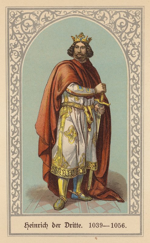 Henryk III, Święty Cesarz Rzymski (kolorowa litografia) autorstwa (after) German School