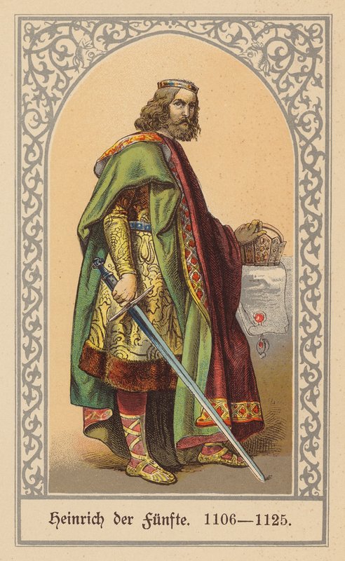 Henryk V, Święty Cesarz Rzymski (kolorowa litografia) autorstwa (after) German School