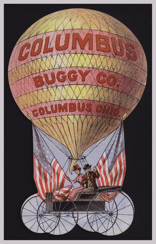 Amerykańska karta handlowa reklamująca Columbus Buggy Company, Columbus, Ohio autorstwa American School