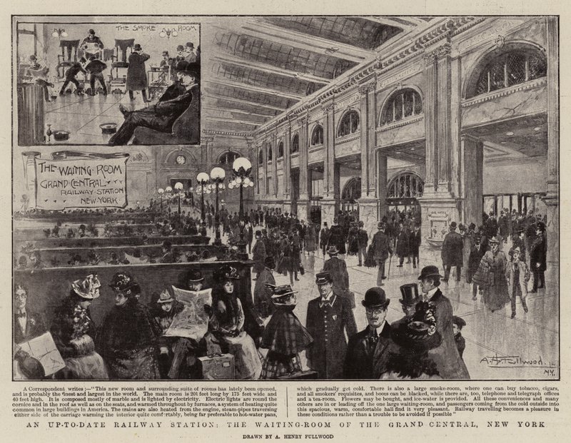 Nowoczesny dworzec kolejowy, poczekalnia Grand Central, Nowy Jork autorstwa American School