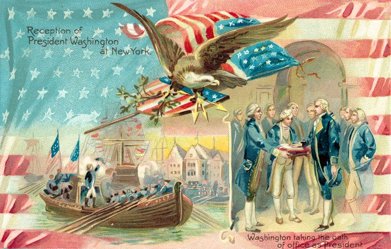 George Washington składa przysięgę jako prezydent autorstwa American School