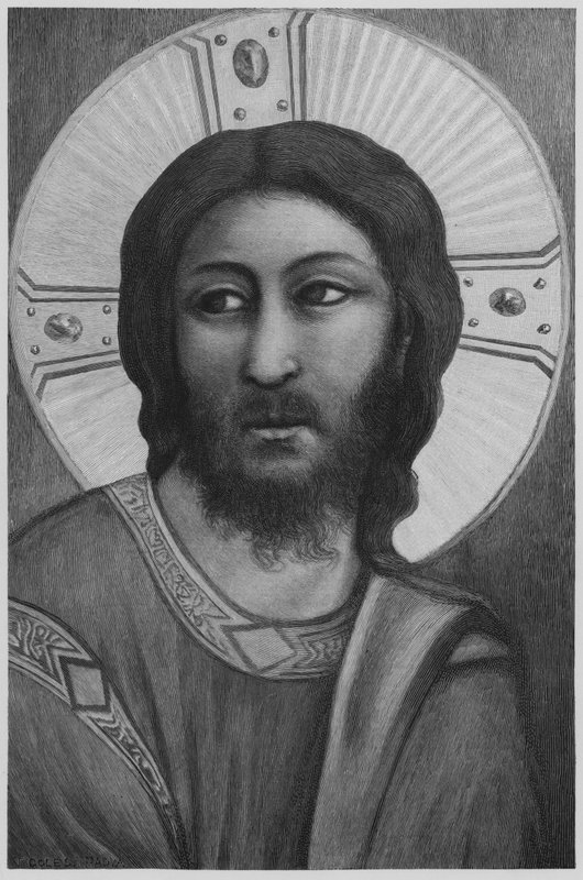 Głowa Chrystusa — Giotto autorstwa American School