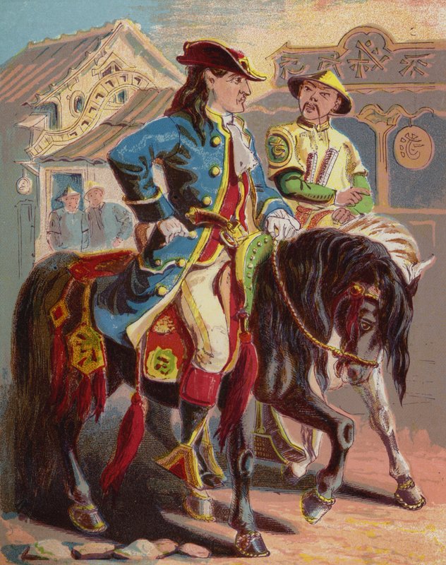 Ilustracja do Robinsona Crusoe autorstwa American School