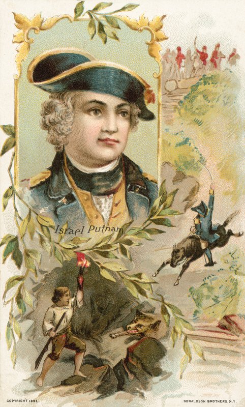 Israel Putnam, amerykański generał z czasów amerykańskiej wojny rewolucyjnej autorstwa American School