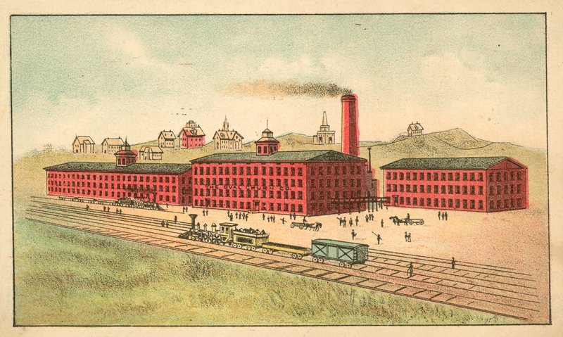 Linia kolejowa przed fabryką Owalnych Tłoków autorstwa American School