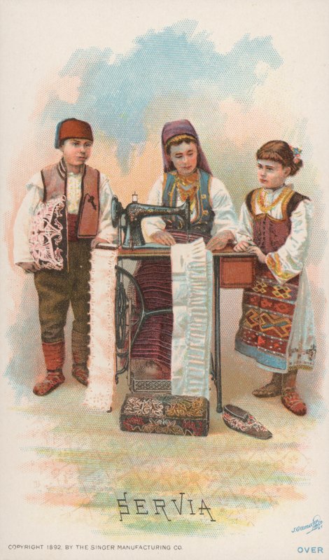 Maszyna do szycia, Servia autorstwa American School