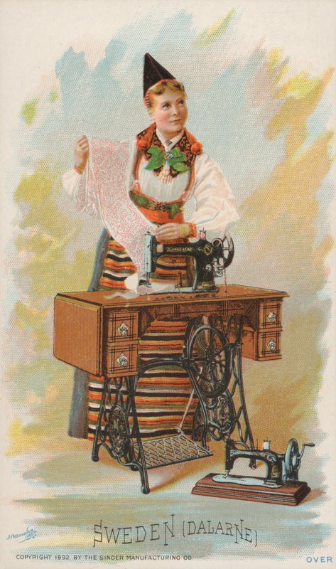 Maszyna do szycia, Szwecja, Dalarne autorstwa American School