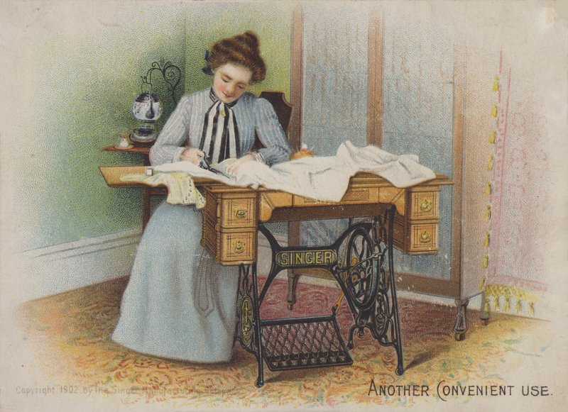 Maszyna do szycia Singer, Handy Extension Leaf, Mothers Helper autorstwa American School