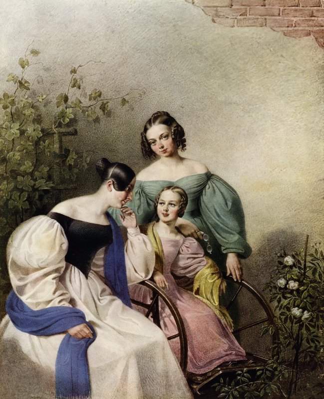 Portret wiedeńskiej rodziny autorstwa Austrian School