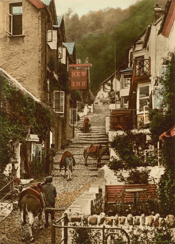Clovelly, główna ulica autorstwa English Photographer