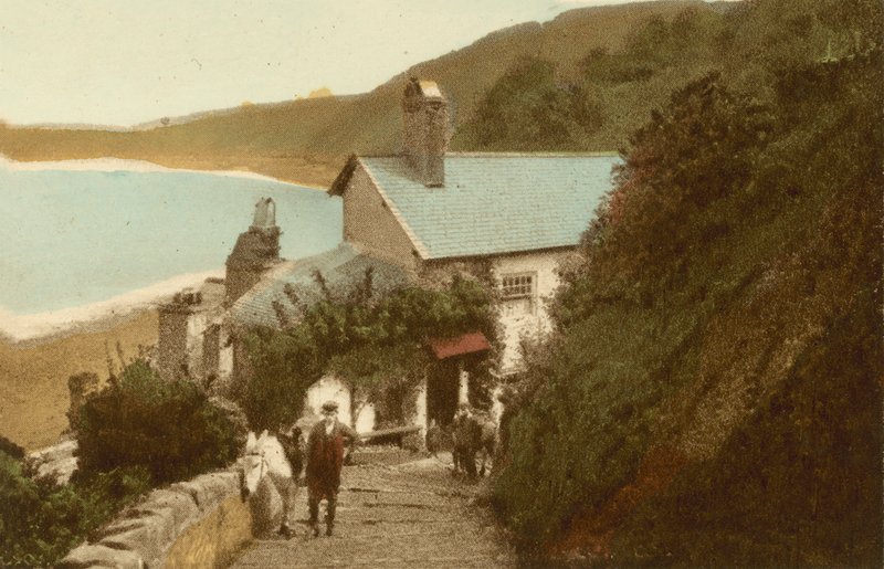 Clovelly, Różana Chata autorstwa English Photographer