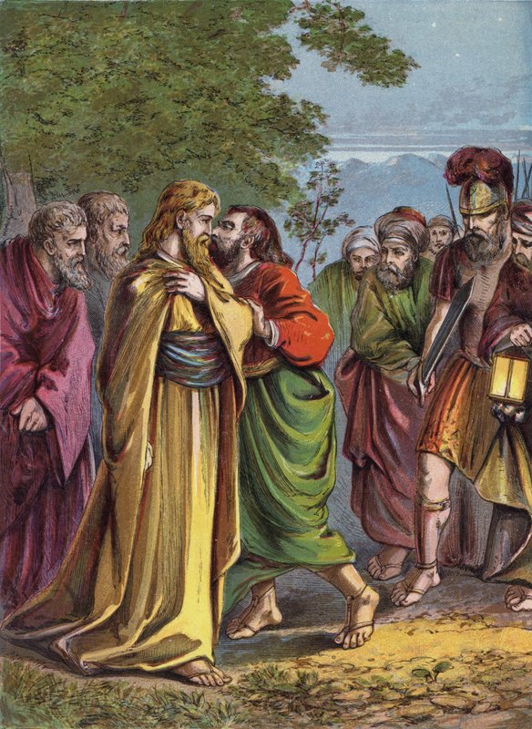 Chrystus zdradzony przez Judasza autorstwa English School