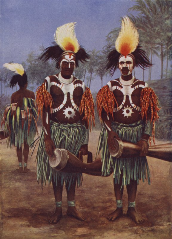 Tancerze z regionu Fly River autorstwa English School