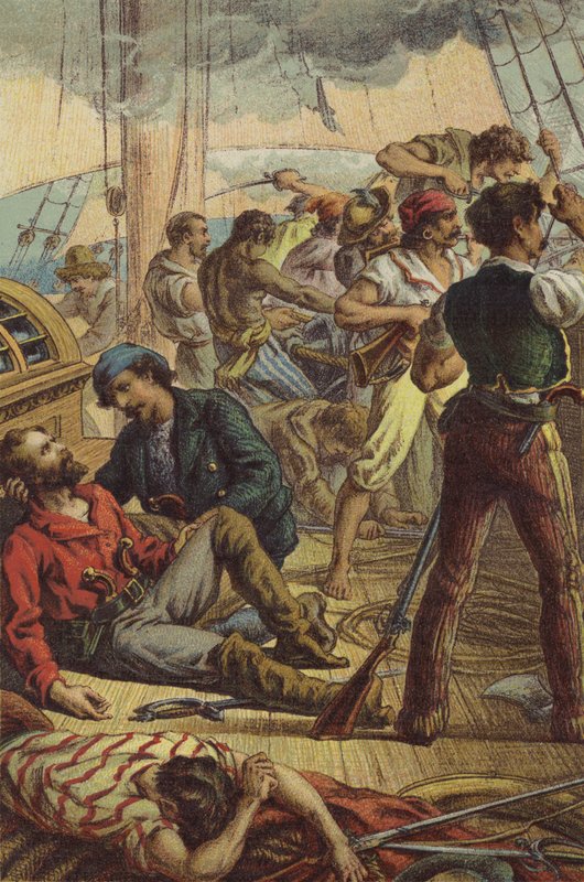 Garibaldi ranny na pokładzie Scano Pilla autorstwa English School