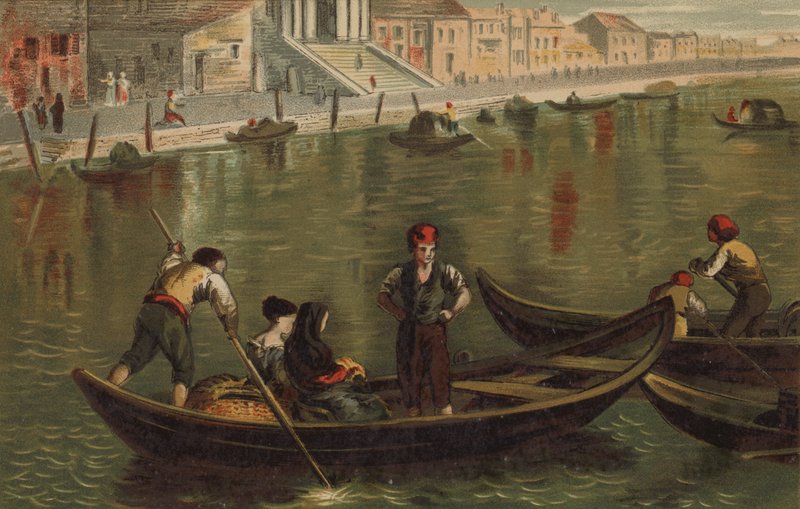 Gondola na Canale Grande, Wenecja autorstwa English School