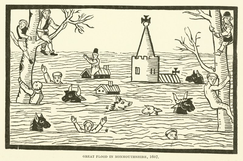 Wielka powódź w Monmouthshire, 1607 autorstwa English School