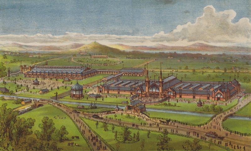 Międzynarodowa Wystawa, Edynburg, 1890, otwarta w czwartek 1 maja przez JKW Księcia Edynburga KG autorstwa English School