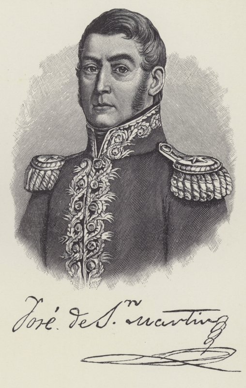 Jose de San Martin, argentyński generał autorstwa English School